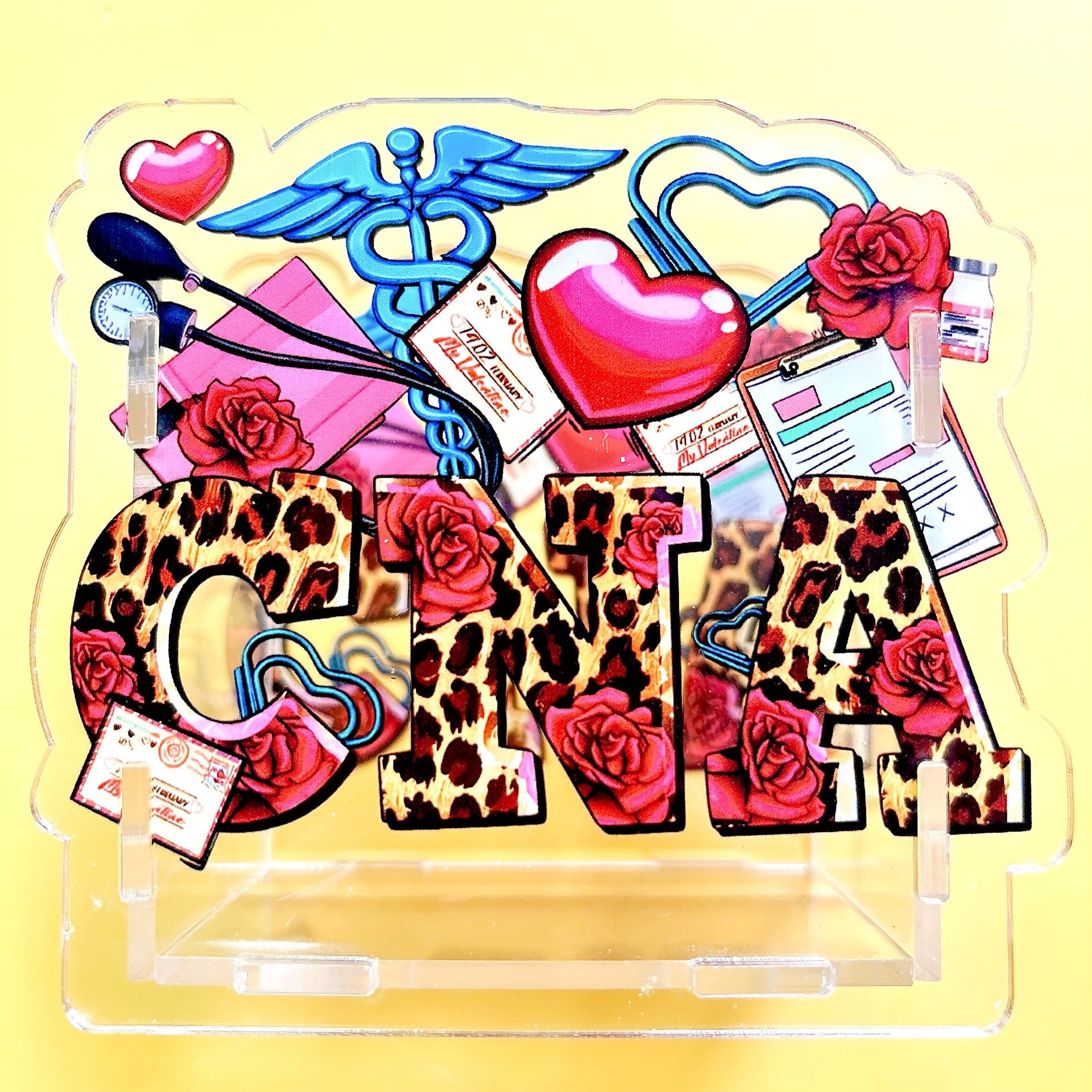 Wholesale Teacher nurse teacher study supplies medical care acrylic pen holder pencil case